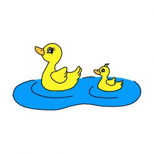 How to Draw a Duck and Ducklings