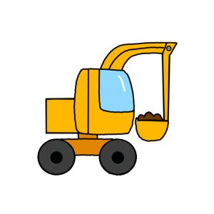 How to Draw an Excavator Easy