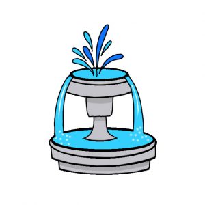 How to Draw a Fountain Easy