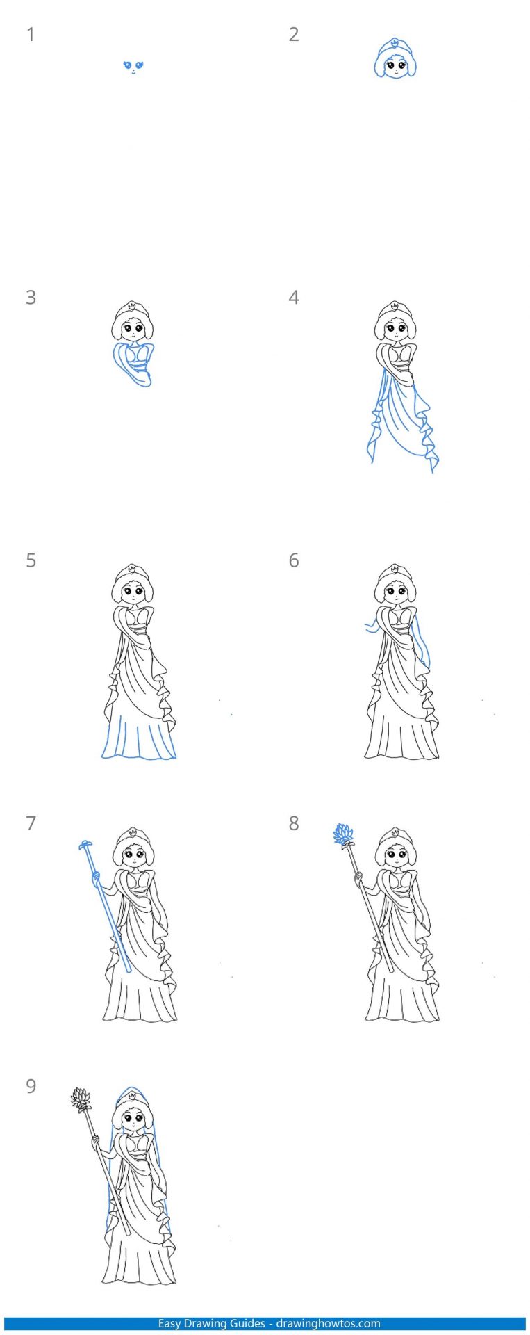 How to Draw Hera Step by Step