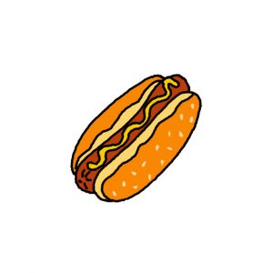 How to Draw a Cheese Hotdog Easy