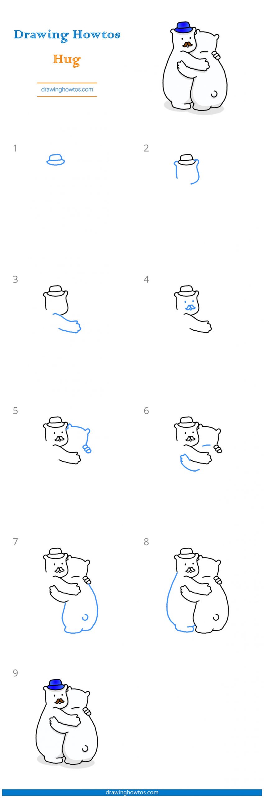 How to Draw a Hug Step by Step