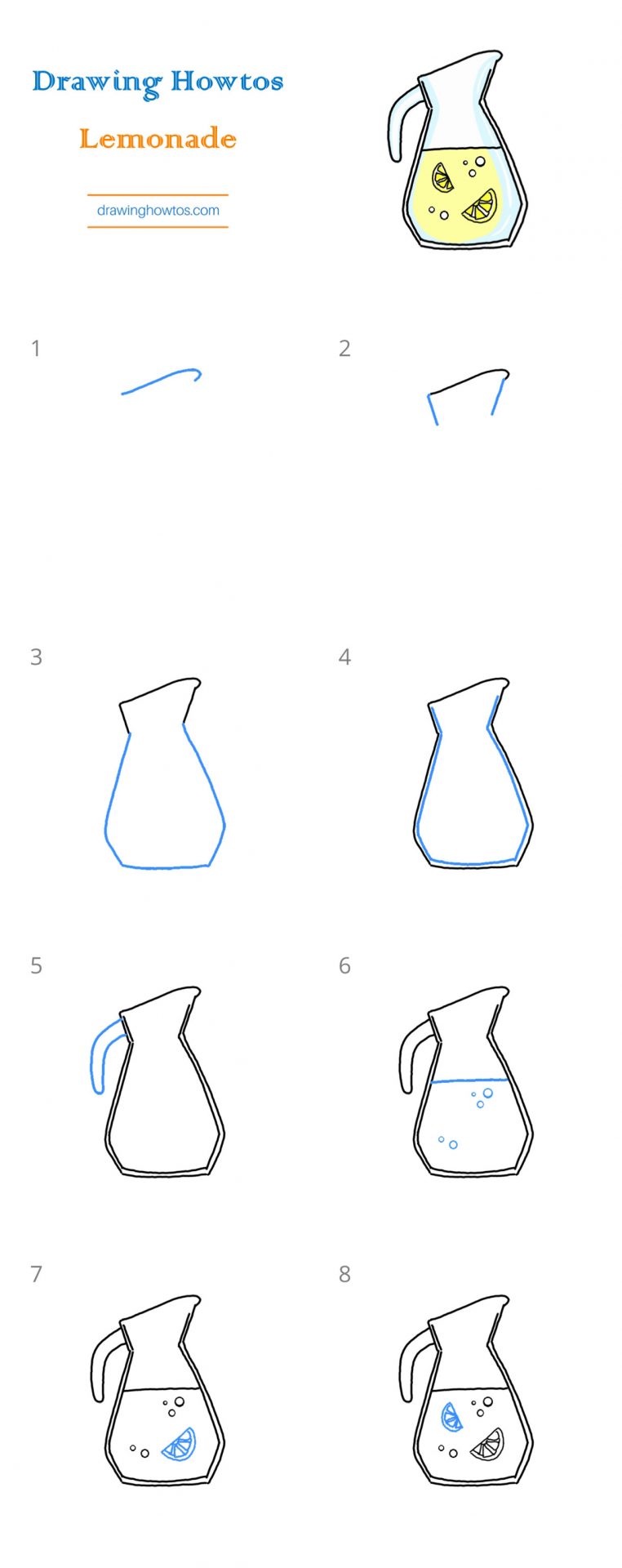 How to Draw Lemonade Step by Step