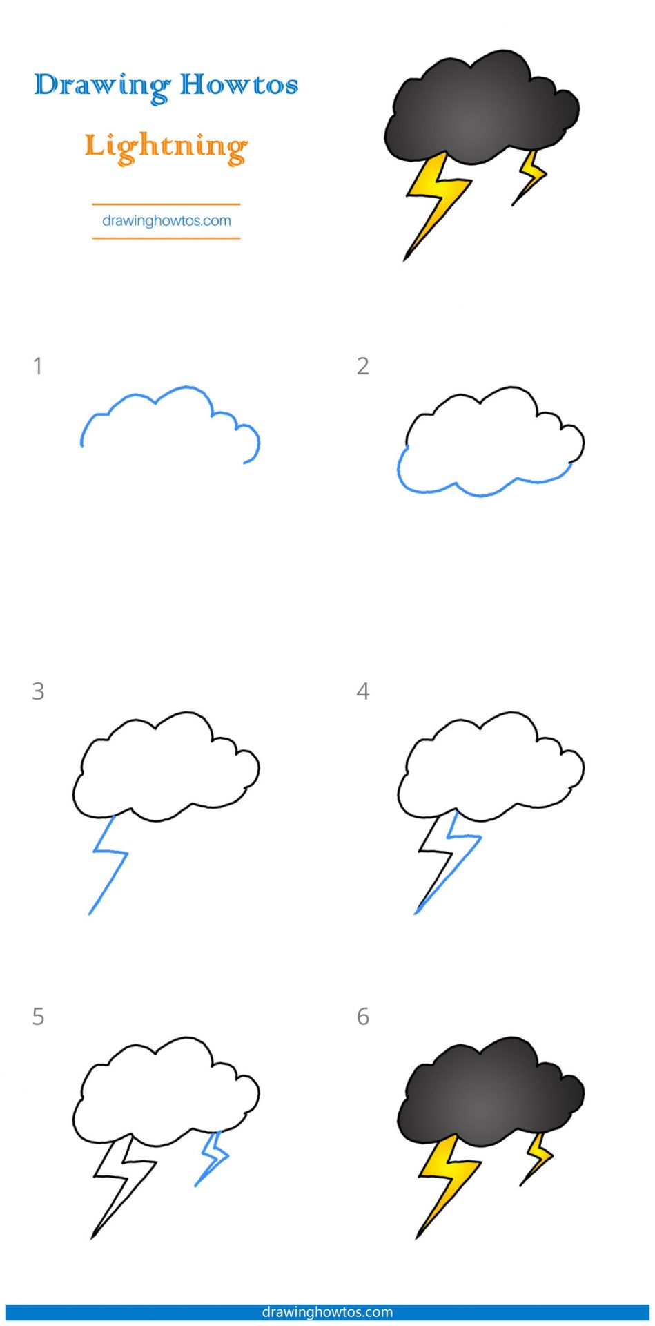 How to Draw Lightning Step by Step