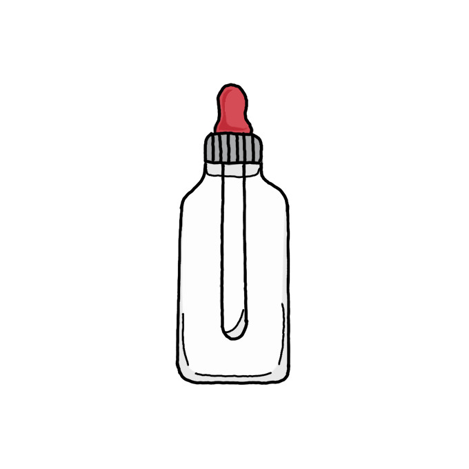 How to Draw a Medicine Bottle with a Dropper Easy