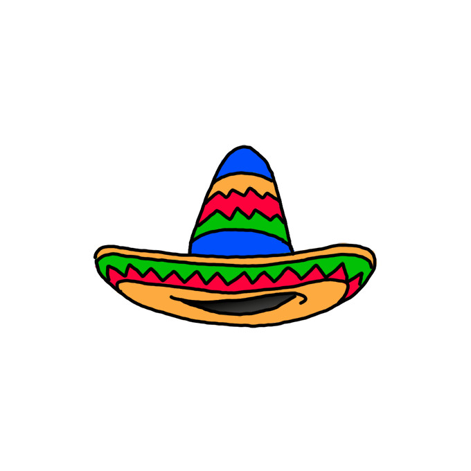How to Draw a Mexican Hat Step by Step Easy Drawing Guides Drawing