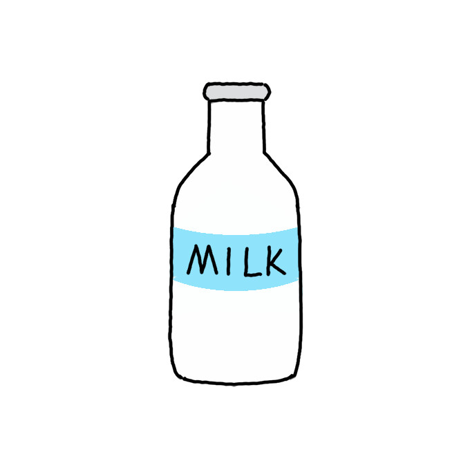 How to Draw a Milk Bottle Easy