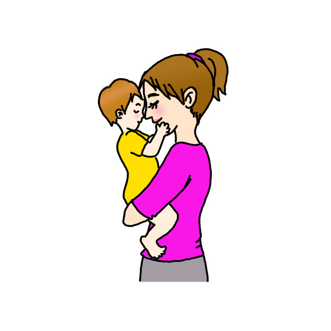 How to Draw a Cartoon Mom - Really Easy Drawing Tutorial-hanic.com.vn