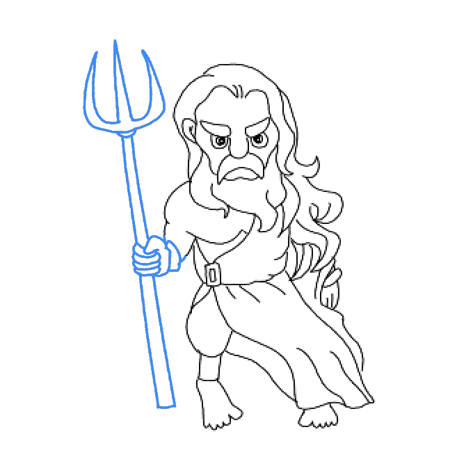 How To Draw Poseidons Trident