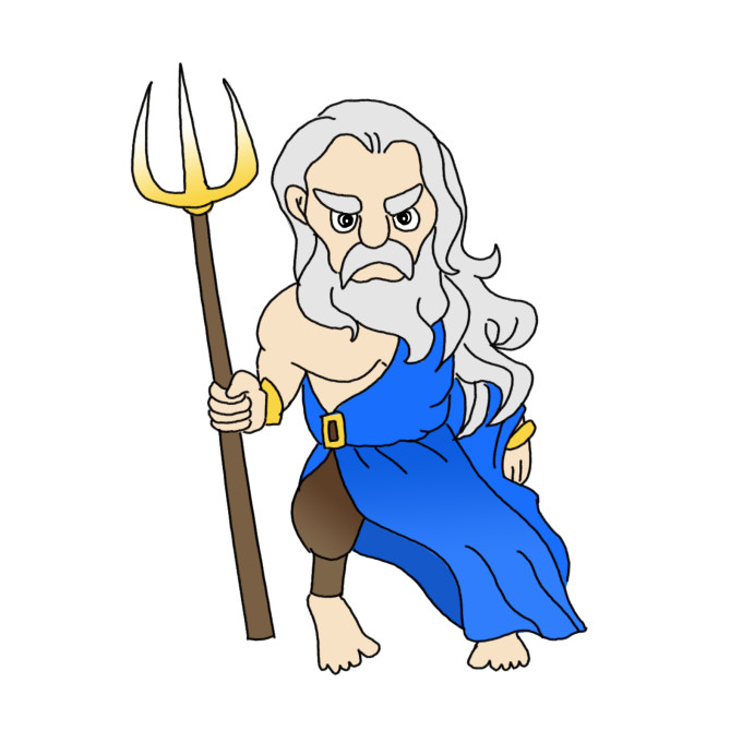 How to Draw Poseidon - Step by Step Easy Drawing Guides - Drawing Howtos.