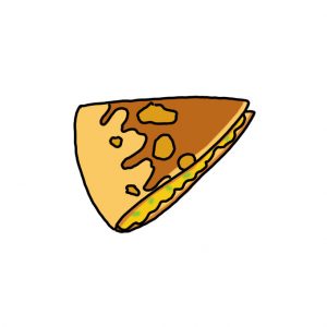 How to Draw a Slice of Quesadilla Easy