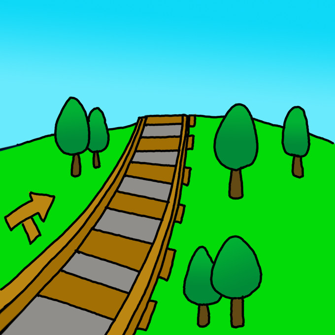 How to Draw Railroad Tracks Easy