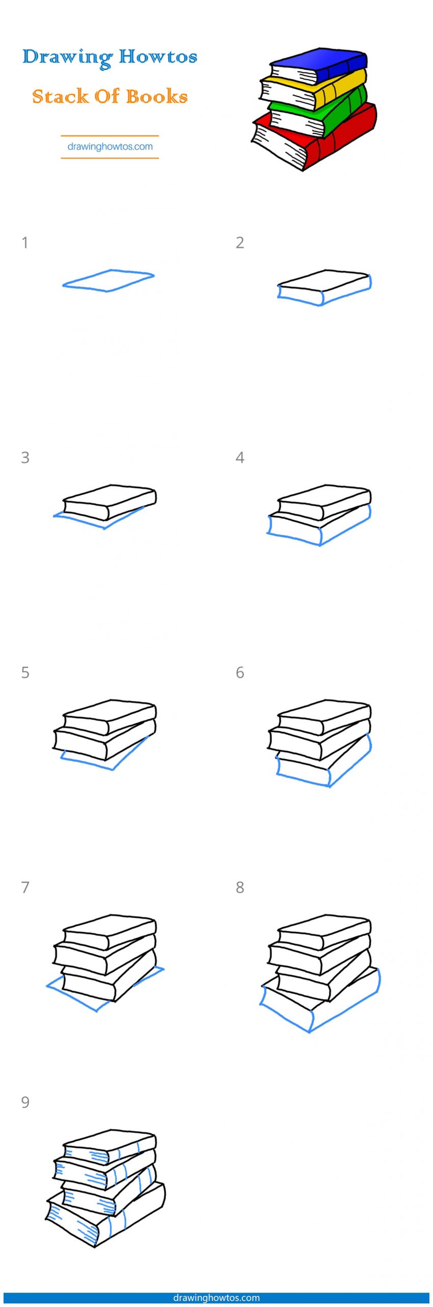 How To Draw A Stack Of Books – A Step by Step Guide
