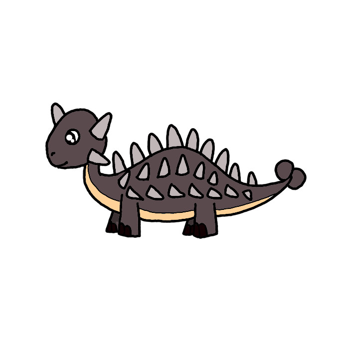 How to Draw an Ankylosaurus Easy