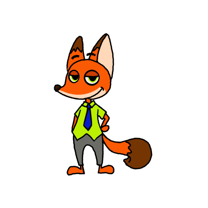 How to Draw Nick Wilde from Zootopia Easy