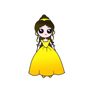 How to Draw Princess Belle Easy