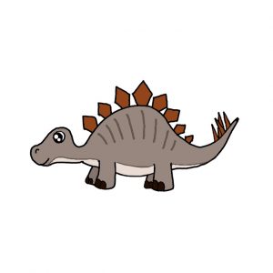 How to Draw a Stegosaurus Easy