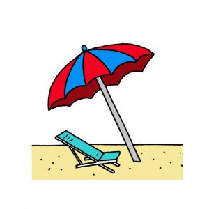 How to Draw a Beach Umbrella Easy