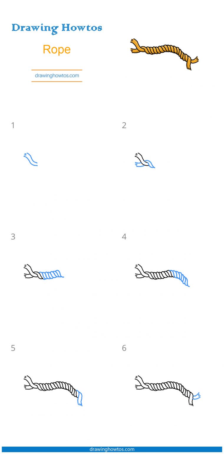How to Draw a Rope - Step by Step Easy Drawing Guides - Drawing Howtos