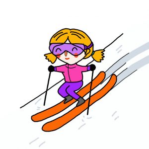 How to Draw Skiing Easy