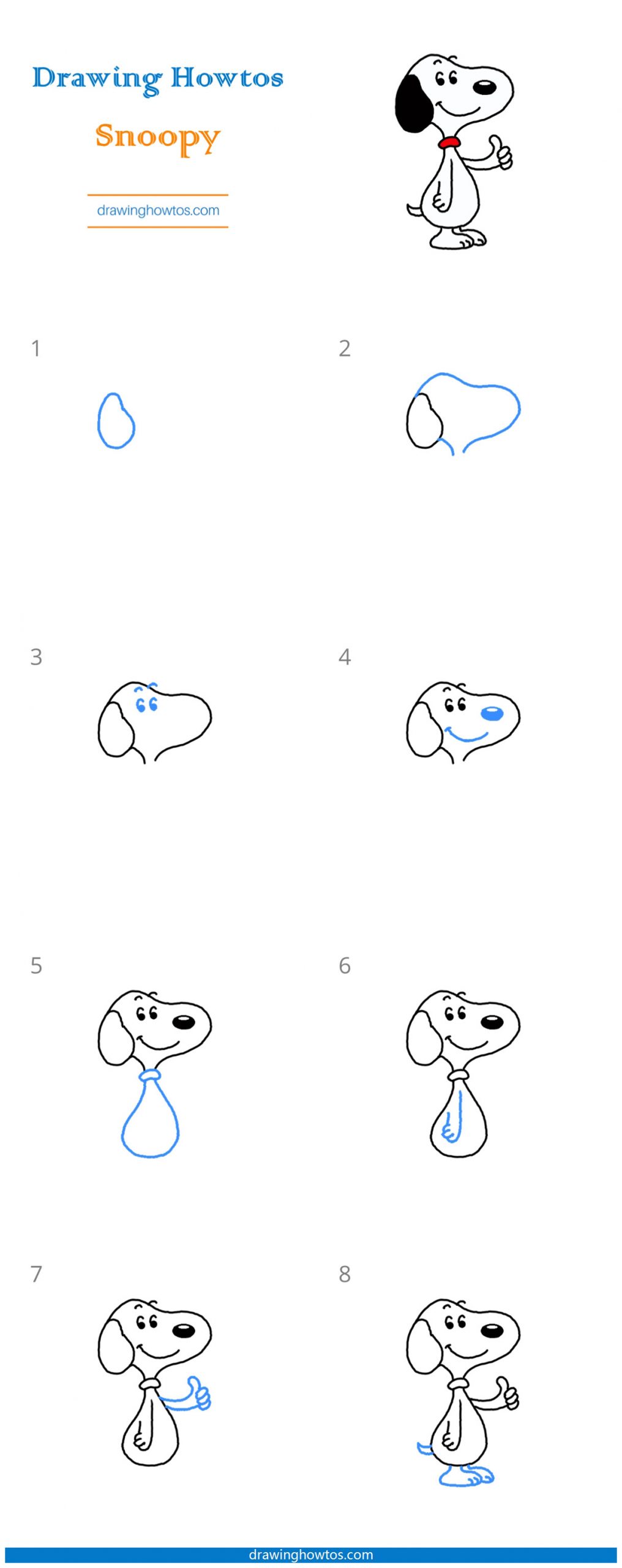 How to Draw Snoopy Step by Step
