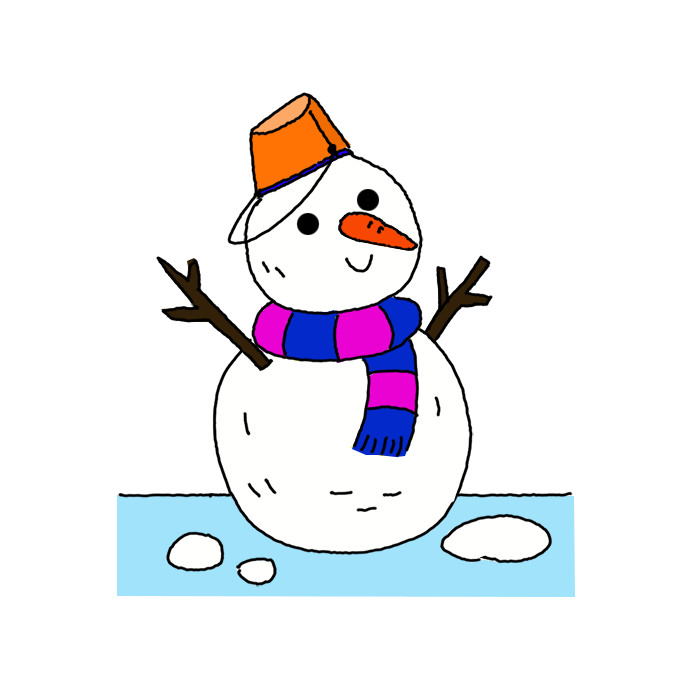 How to Draw a Snowman Cute Easy