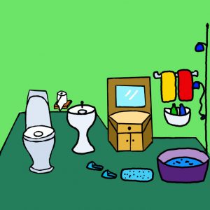 How to Draw a Bathroom Easy