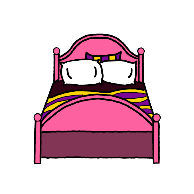 How to Draw a Bed Easy