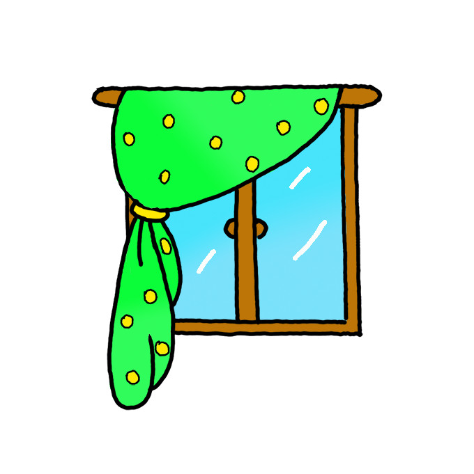 How to Draw a Curtain Easy