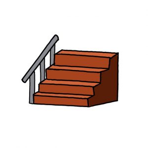 How to Draw Stairs Easy