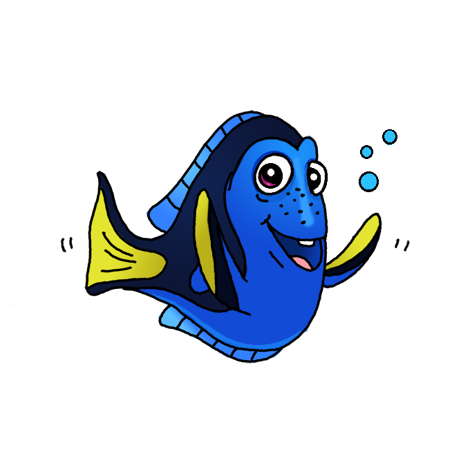 How to Draw Dory from Finding Nemo Easy