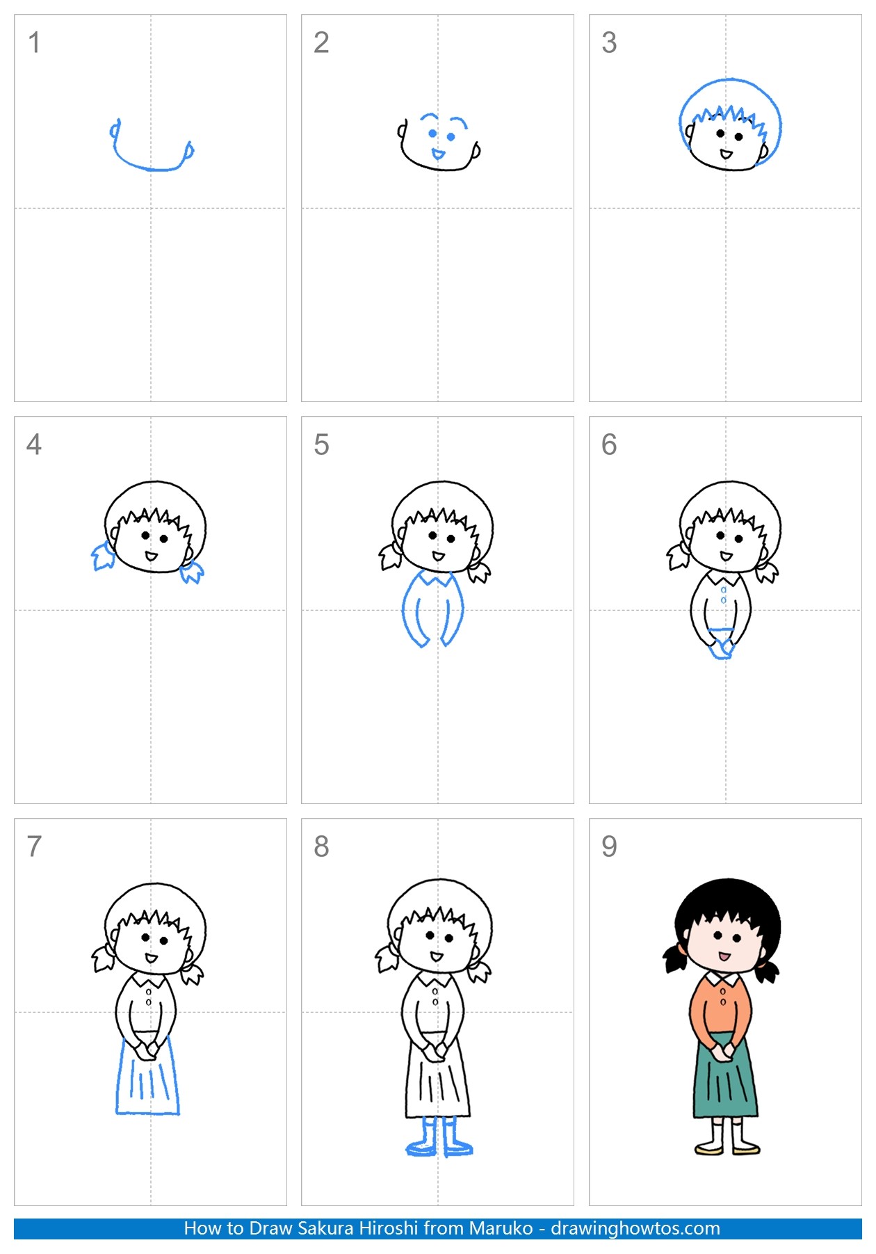 How to Draw Sakiko Sakura Step by Step
