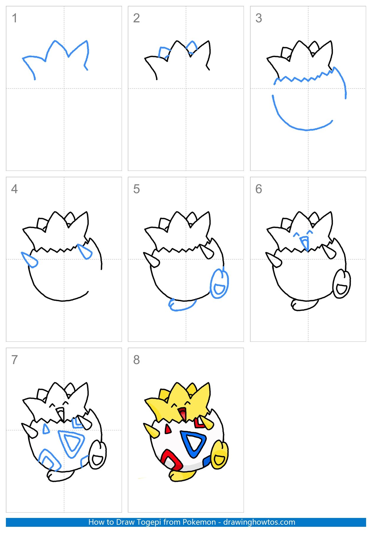 How to Draw Togepi | Pokemon Step by Step