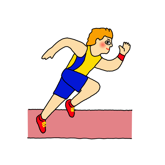 How to Draw an Athlete Running Easy