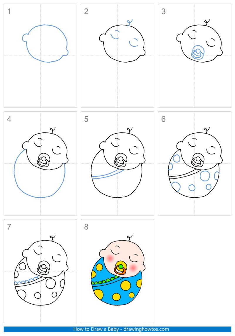 How to Draw a Baby Step by Step