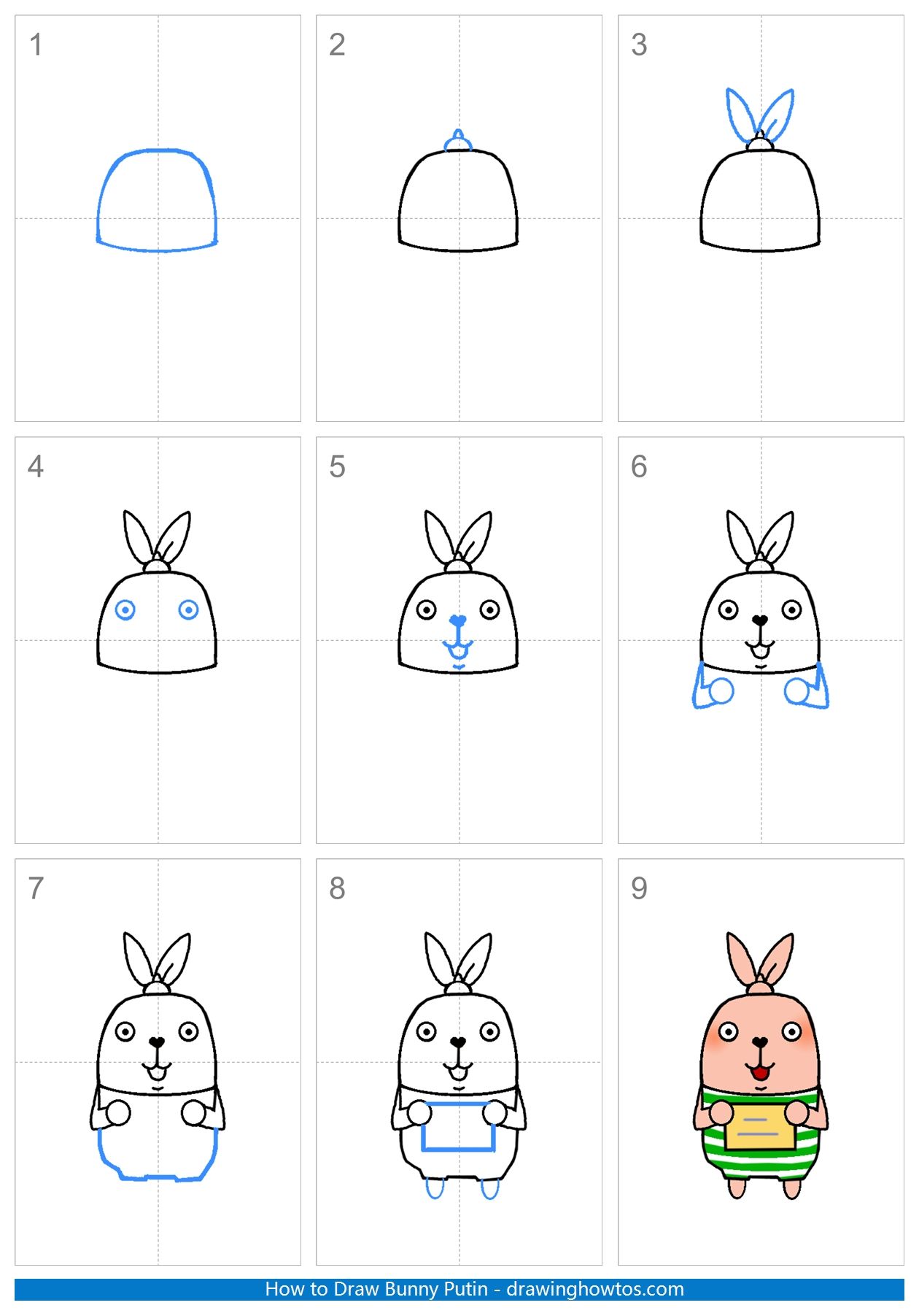 How to Draw Jailbreak Rabbit Putin from Usavich Step by Step