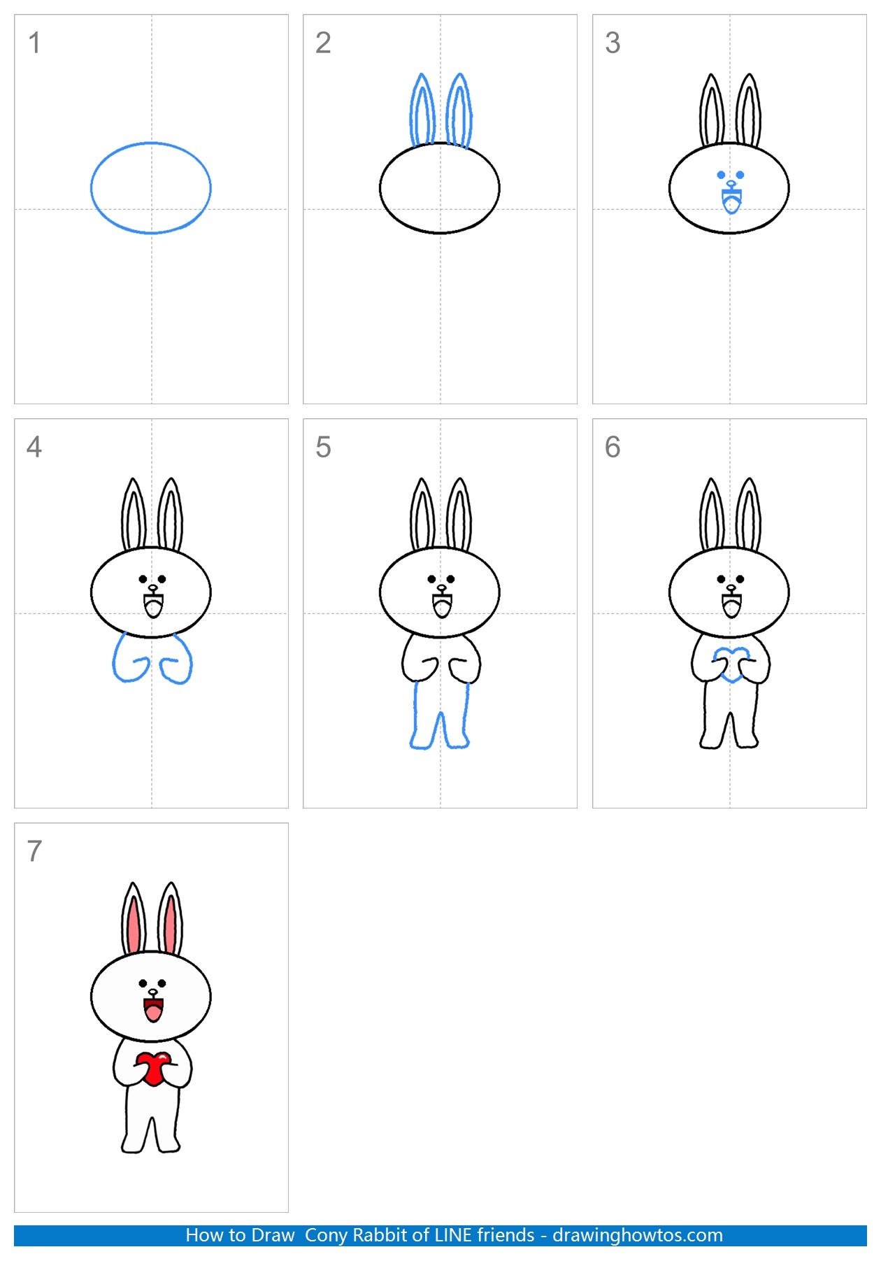 How to Draw Cony Rabbit Step by Step