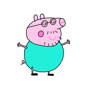 How to Draw Daddy Pig Easy
