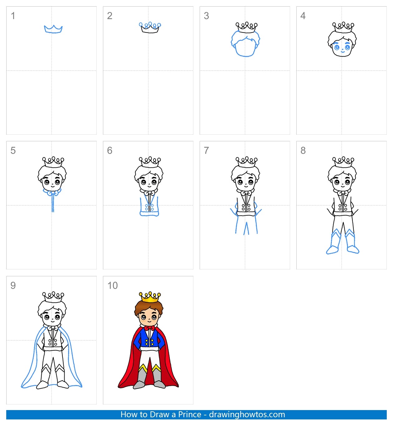 How to Draw a Prince Step by Step