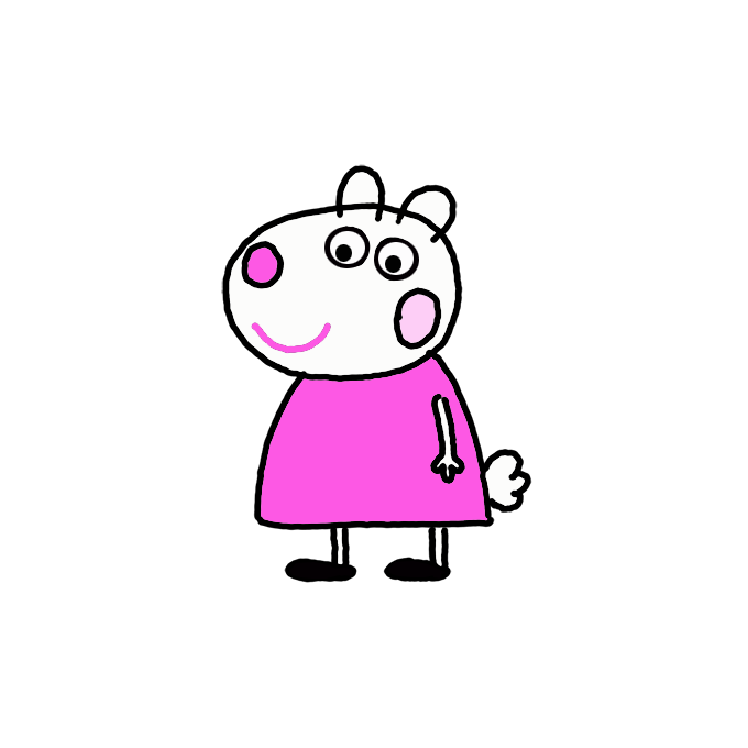 How to Draw Suzy Sheep from Peppa Pig Easy