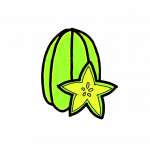 How to Draw Star Fruits (Carambola)