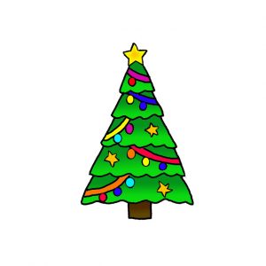 How to Draw a Christmas Tree Easy