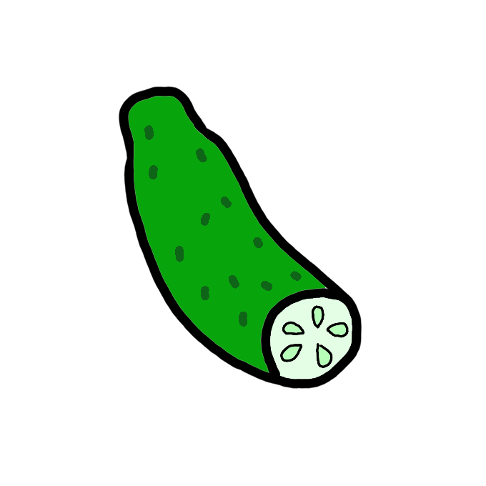 How to Draw a Cucumber Easy