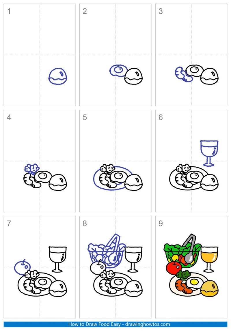 How to Draw Food Easy Step by Step