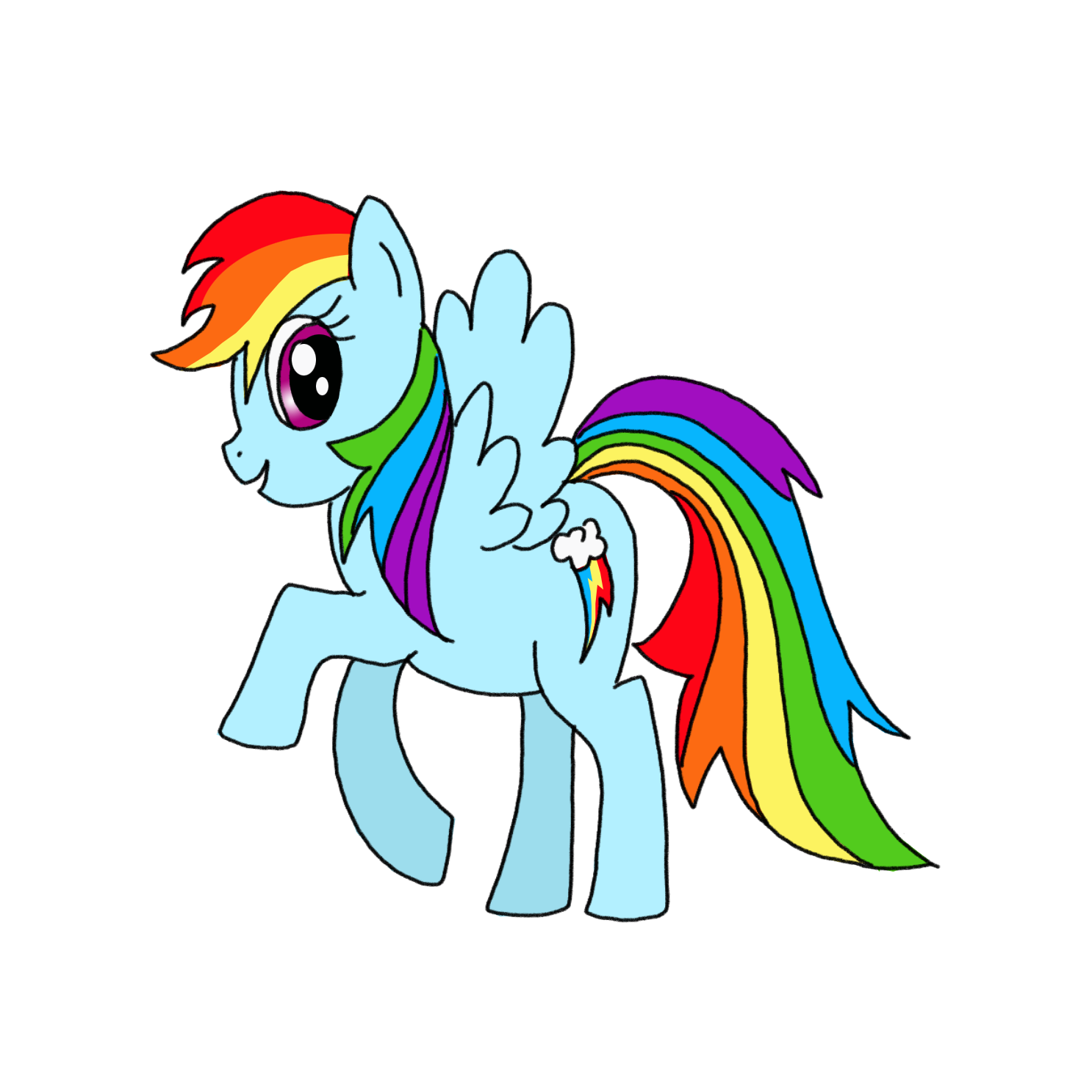 How to Draw Rainbow Dash | My Little Pony Easy