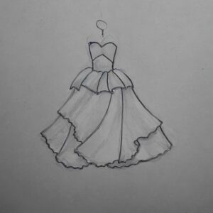 How to Draw a Bouffont Dress - Step by Step Easy Drawing Guides ...