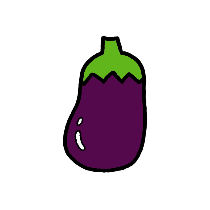 How to Draw an Eggplant Easy