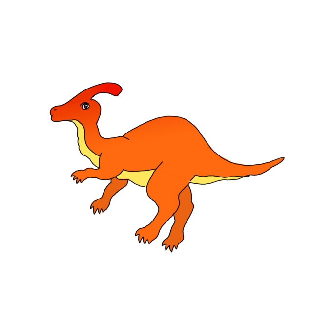 How to Draw a Parasaurolophus Easy