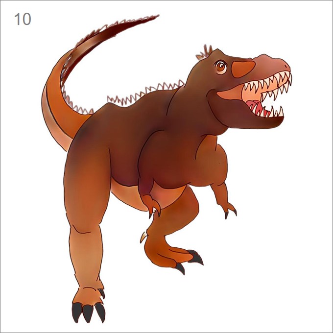 Como desenhar um Tiranossauro Rex 