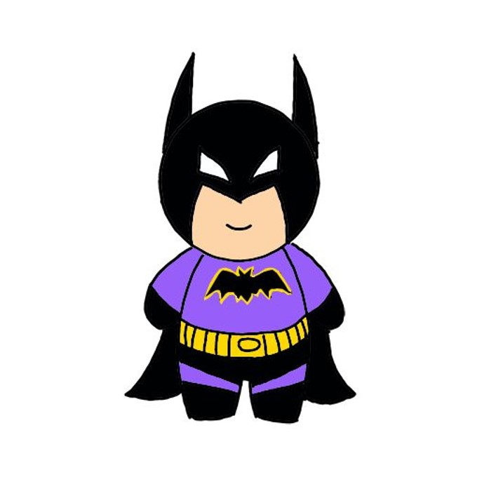 How to Draw Cartoon Batman Easy